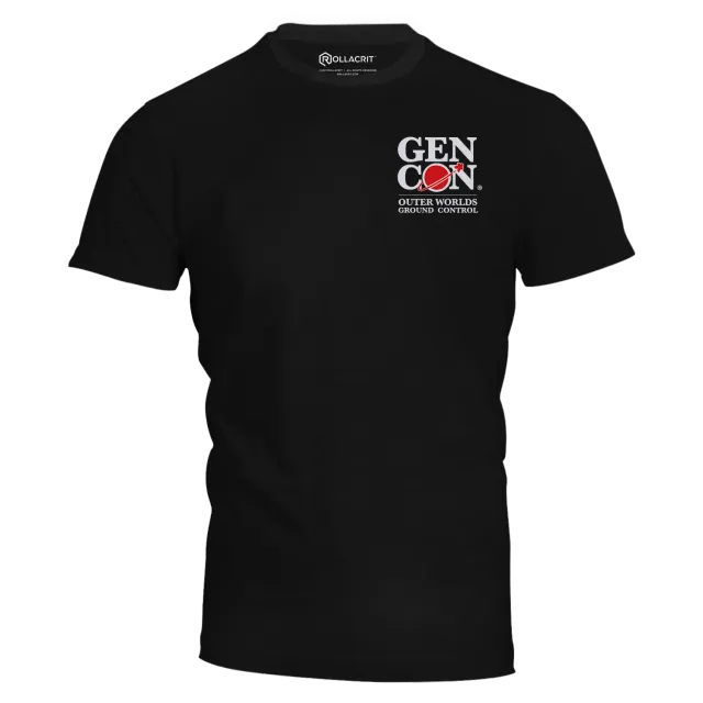 Roll A Crit Outer Worlds T-shirt Ground Control zwart