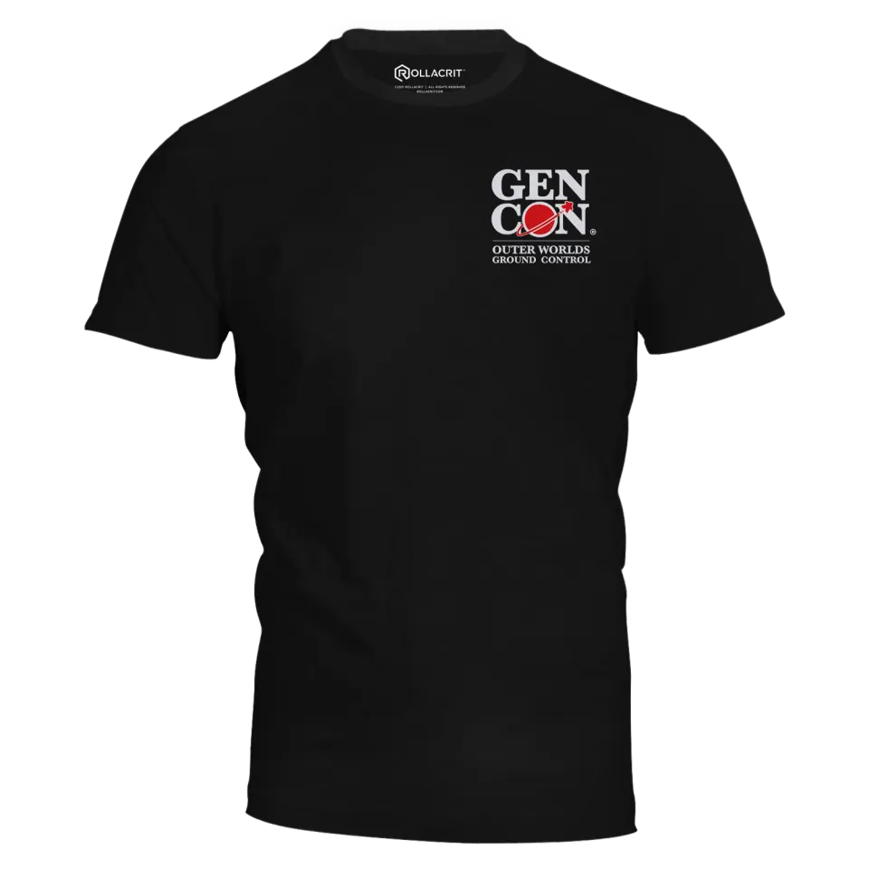 Roll A Crit Outer Worlds T-shirt Ground Control zwart