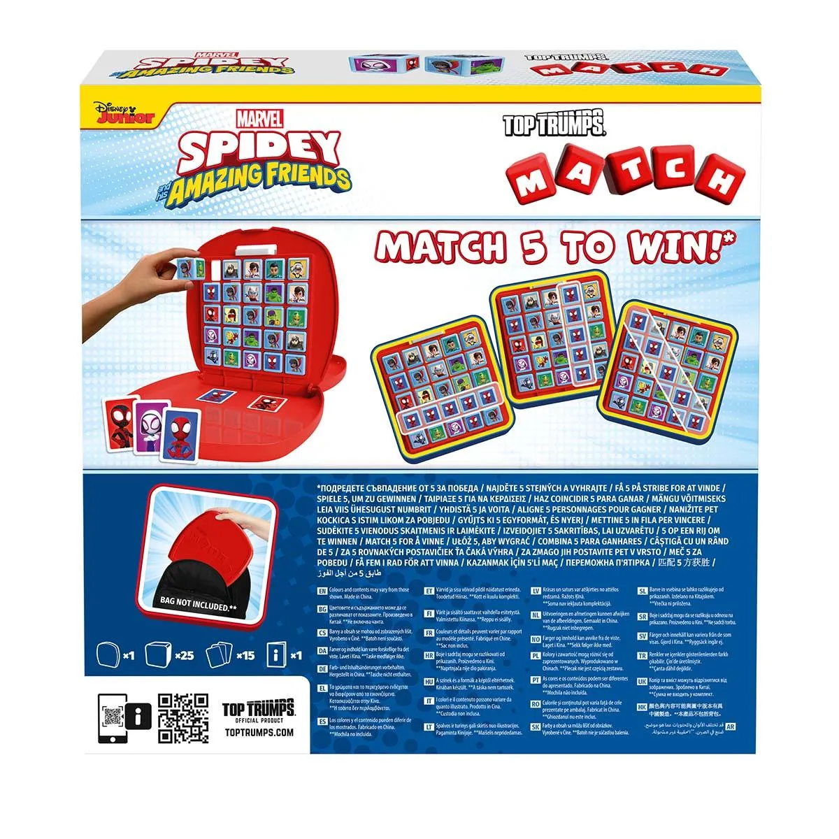 Top Trumps Match Spidey kubusspel 25 kubussen familiespel