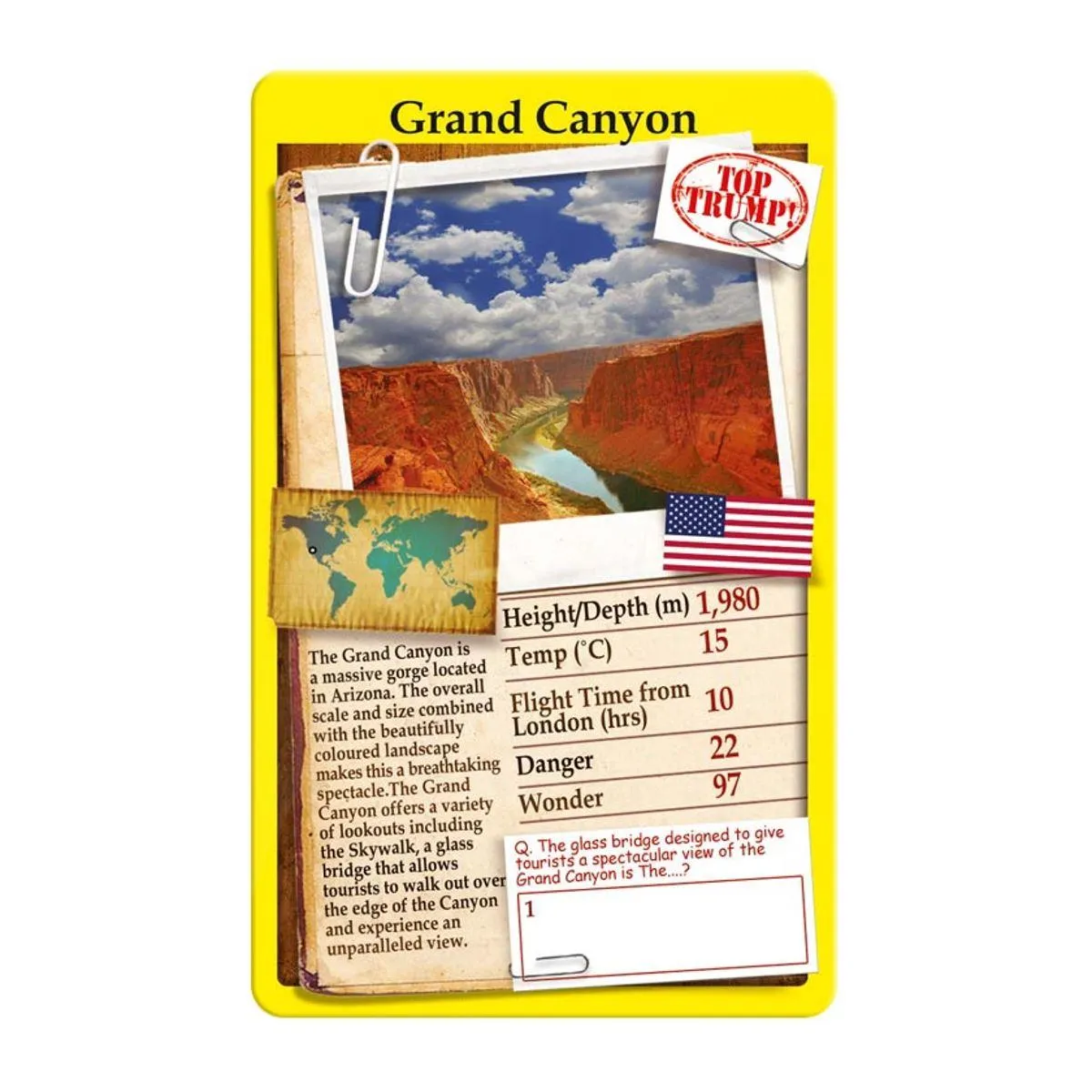 Top Trumps Wonders of the World kaartspel wereldwonderen