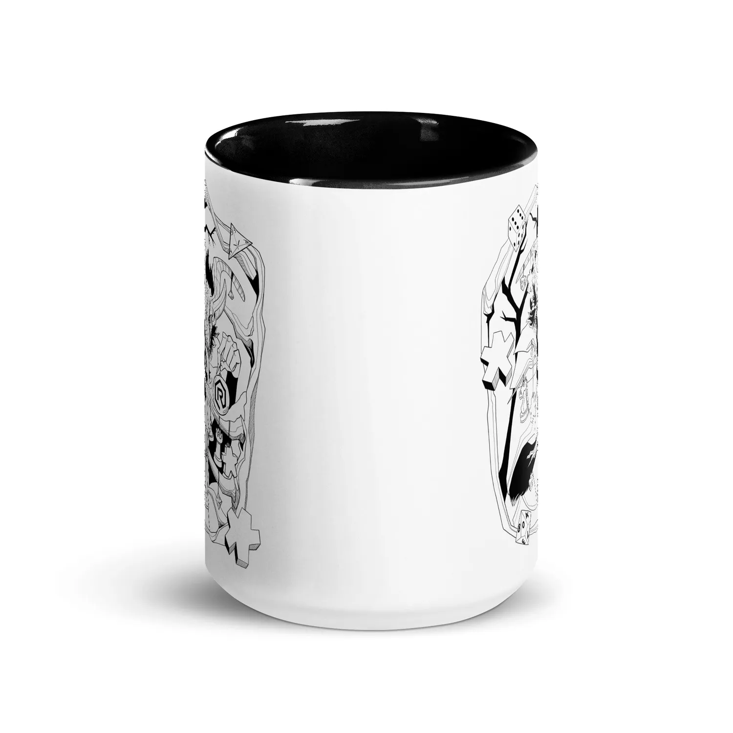 Roll A Crit Decorating Krampus mok keramiek 11 oz zwart