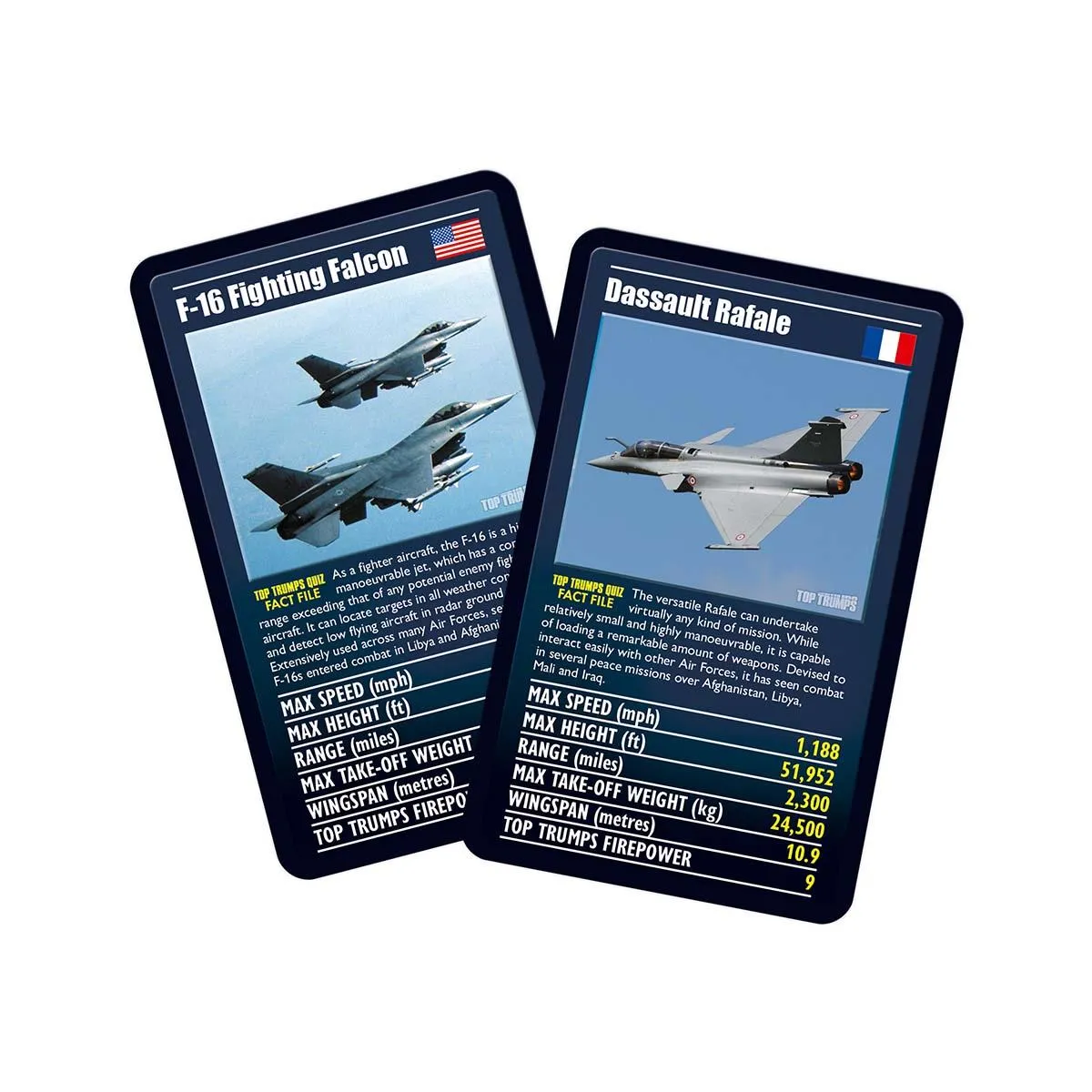Top Trumps Ultimate Military Jets kaartspel straaljagers
