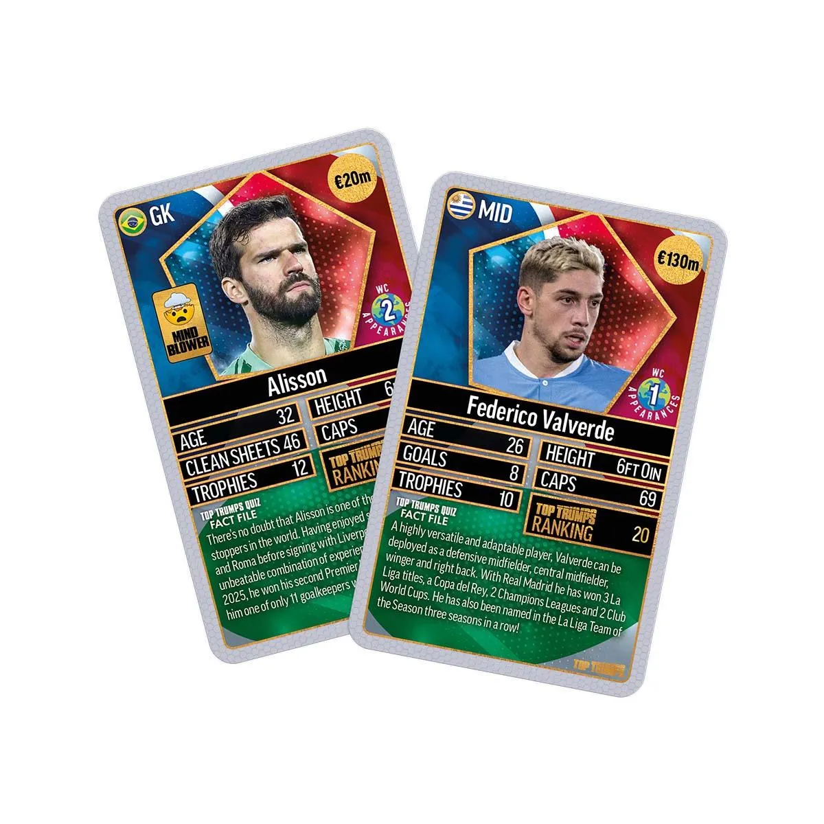 Top Trumps World Football Stars Chrome Silver kaartspel