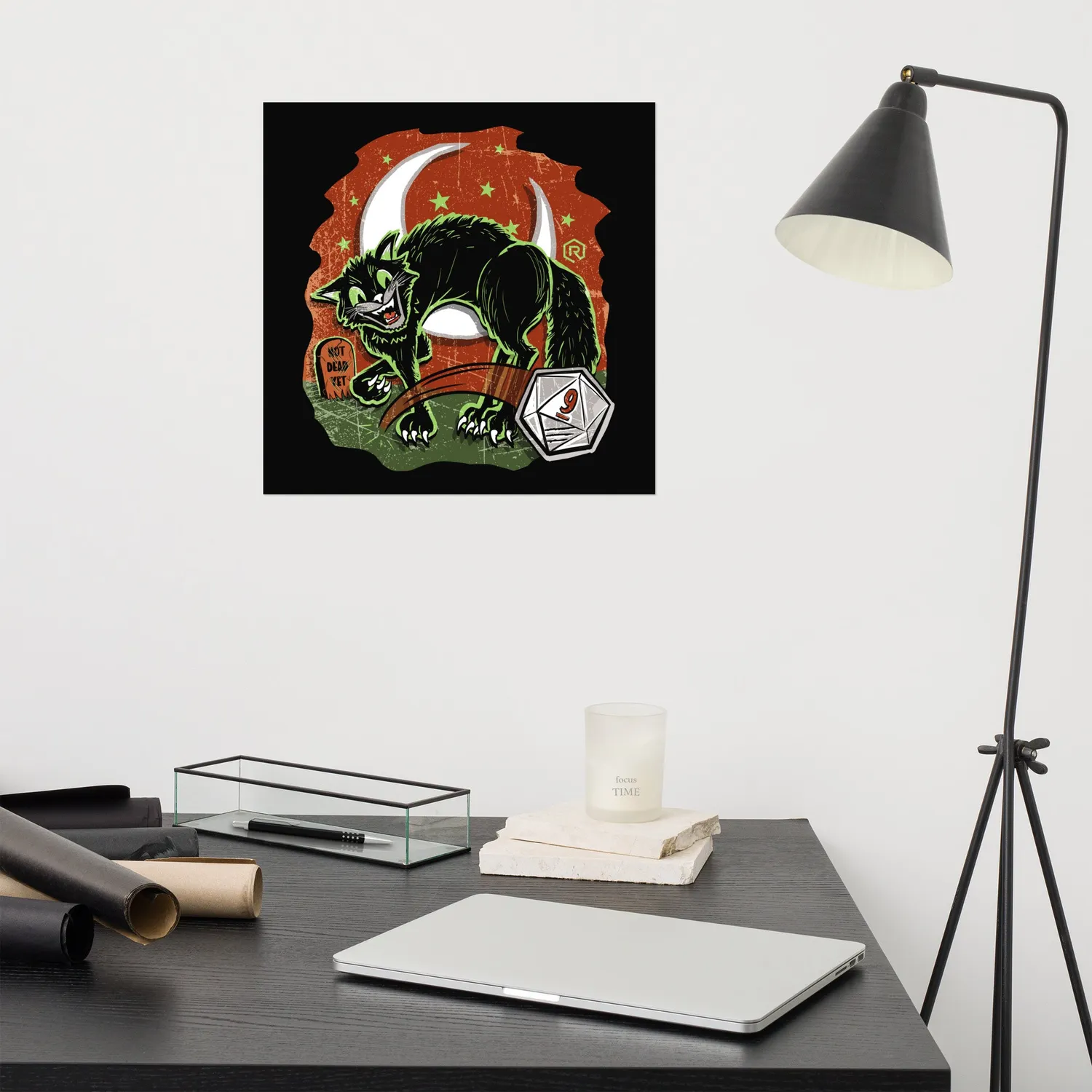 Roll A Crit Not Dead Yet poster kat 16x16 inch