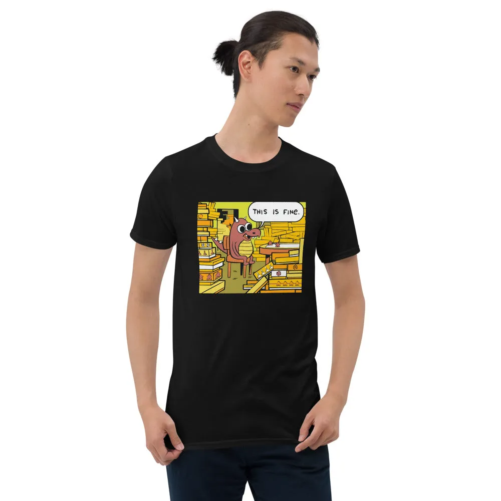 Roll A Crit This Is Fine Dragon Hoard T-shirt katoen