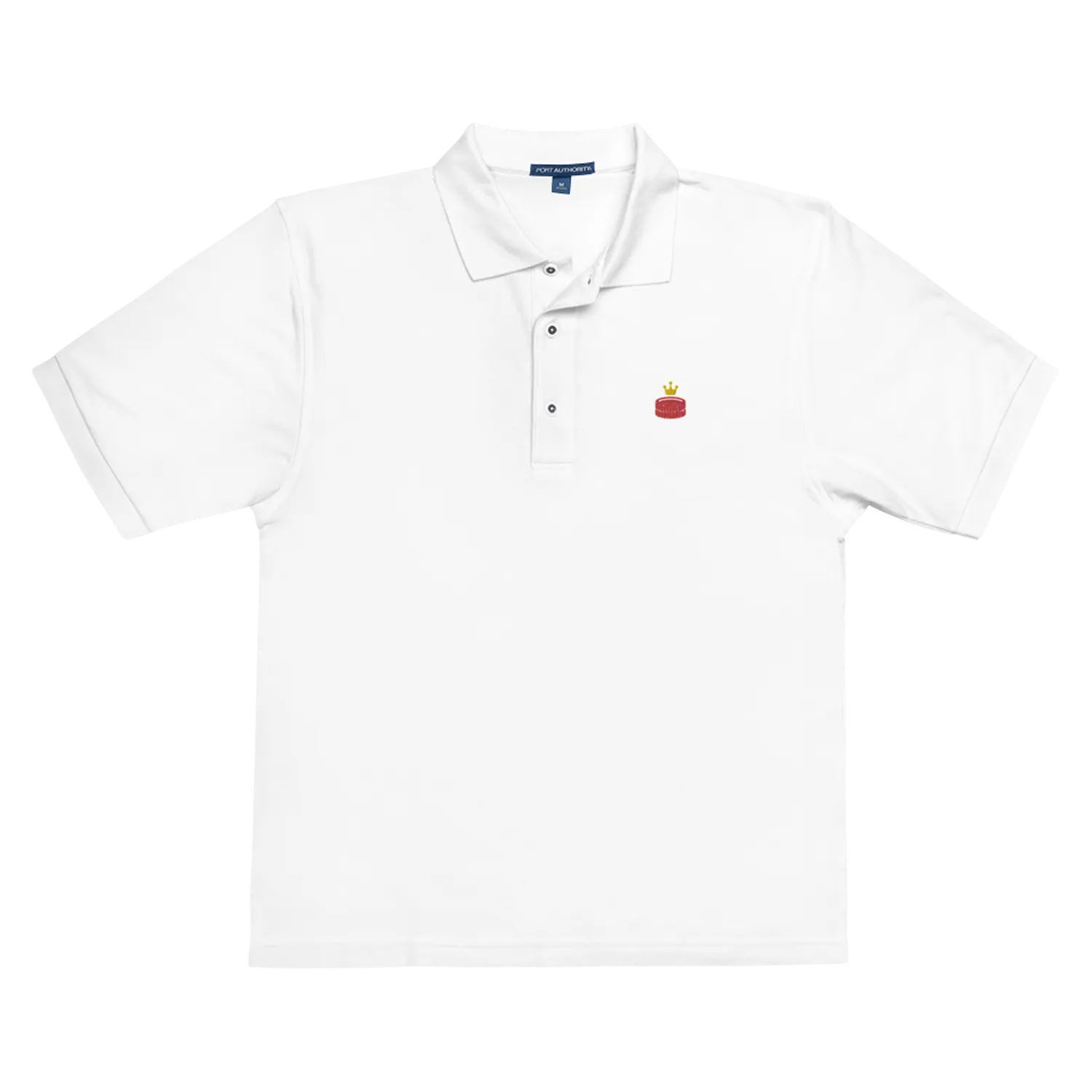 Roll A Crit King Me polo geborduurd zwart