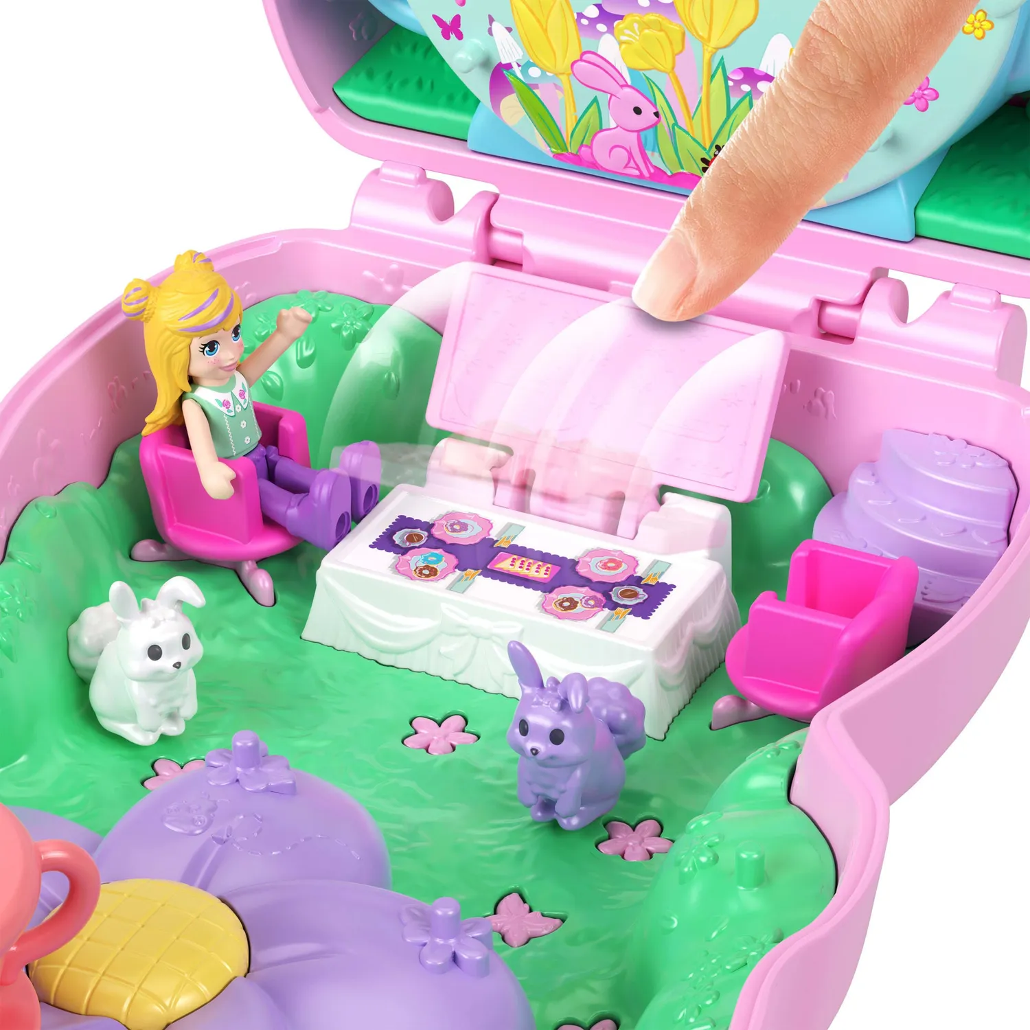 Polly Pocket Konijn Theefeestje Speelset Compact