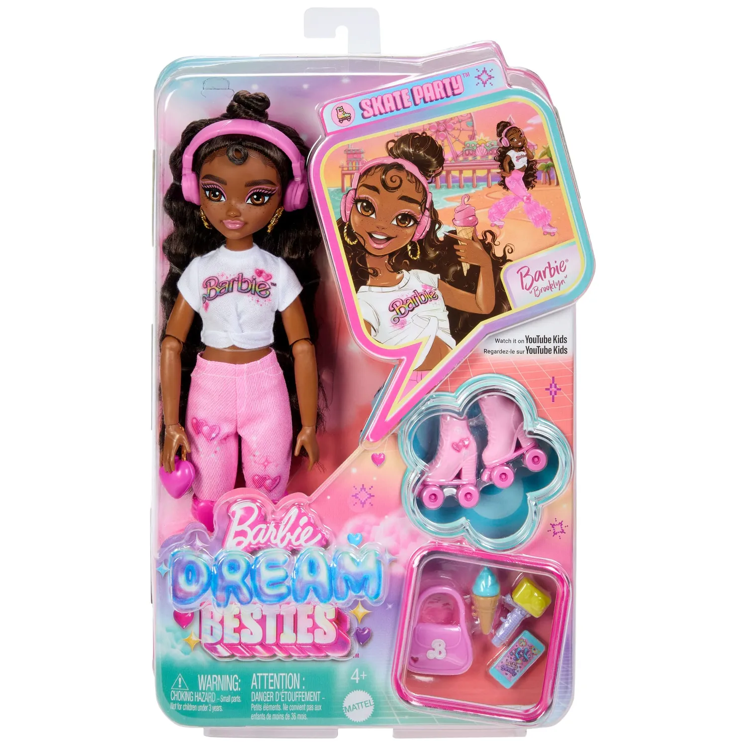 Barbie Dream Besties Brooklyn pop rolschaatsen 9 accessoires