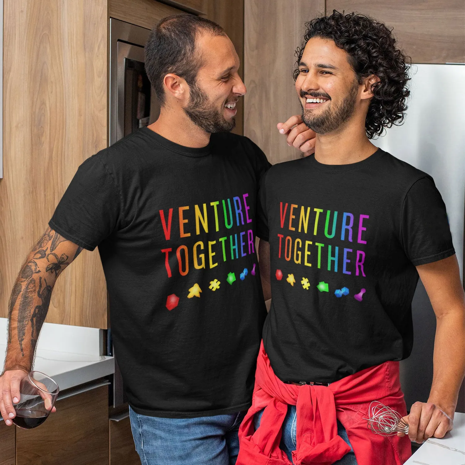 Roll A Crit Venture Together T-shirt unisex pride katoen
