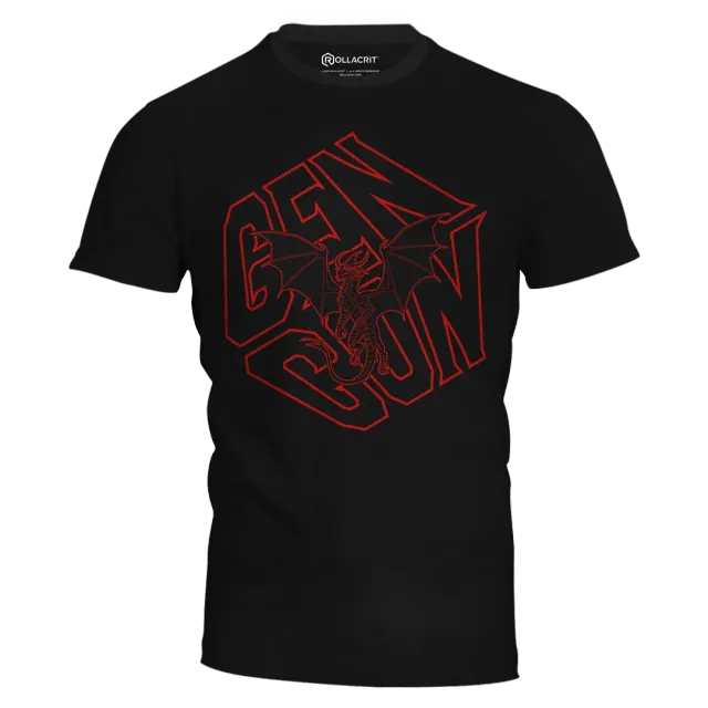 Gen Con Line-Work T-shirt zwart katoen
