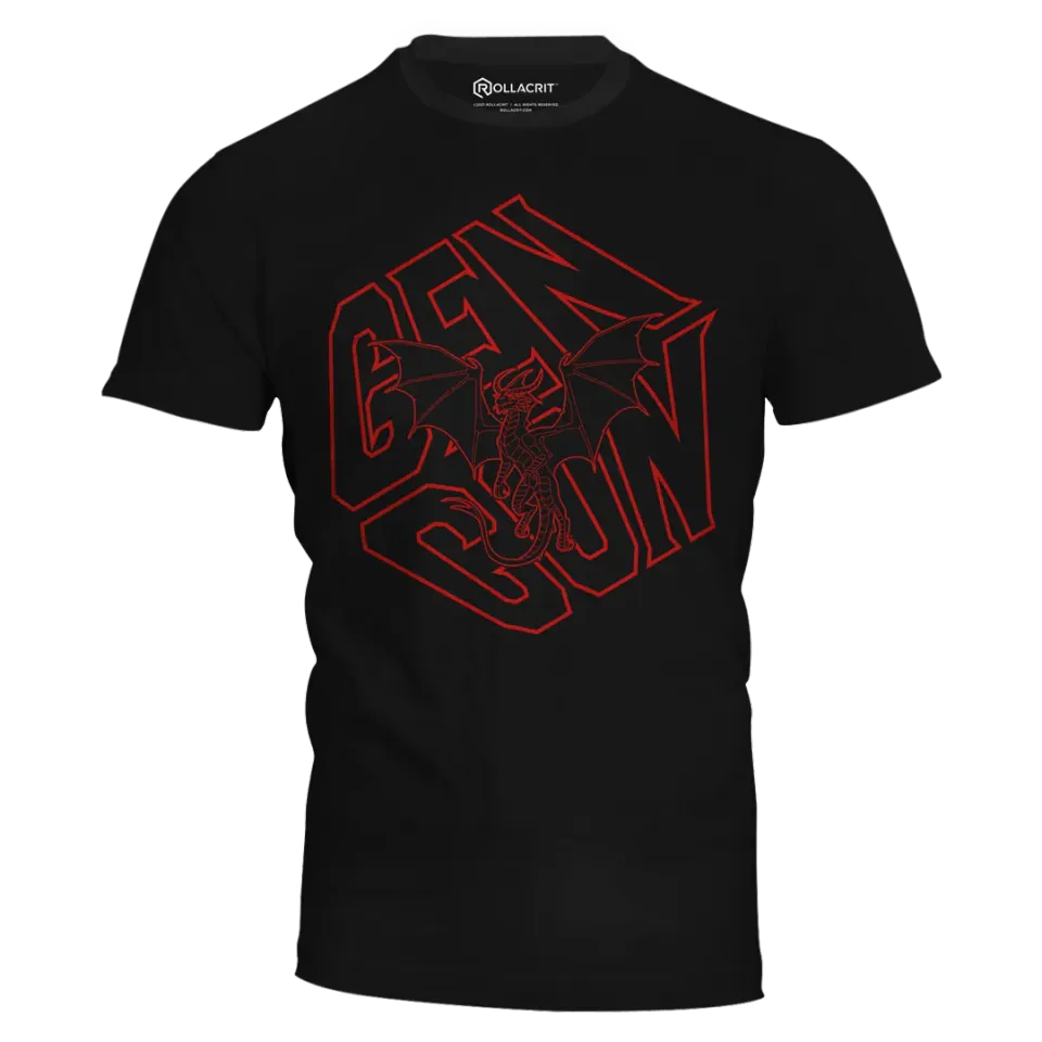 Gen Con Line-Work T-shirt zwart katoen