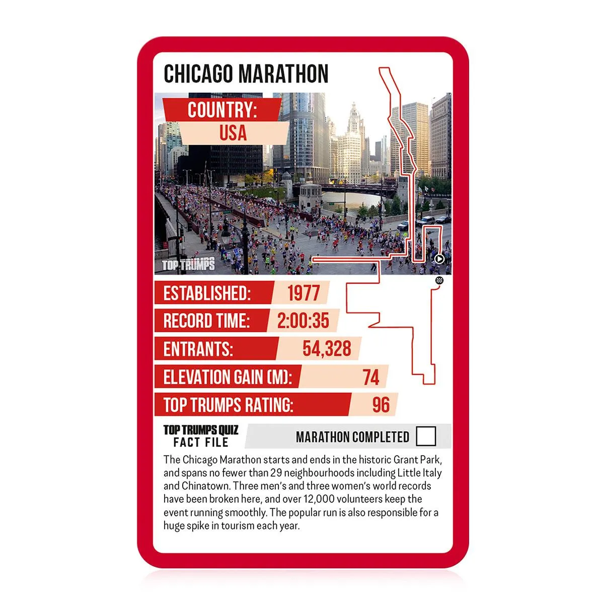 Top Trumps World's Greatest Marathons kaartspel Limited Edition