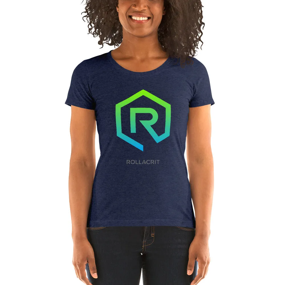 Roll A Crit Green Horizon 1e fitted T-shirt Charcoal-Black slim fit