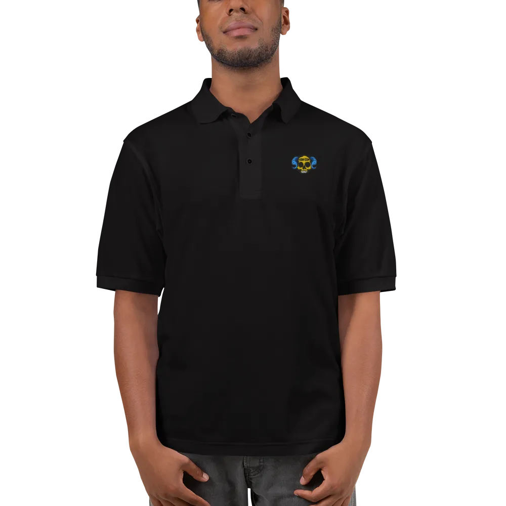 Roll A Crit Gen Con Lich Skull polo geborduurd katoenmix
