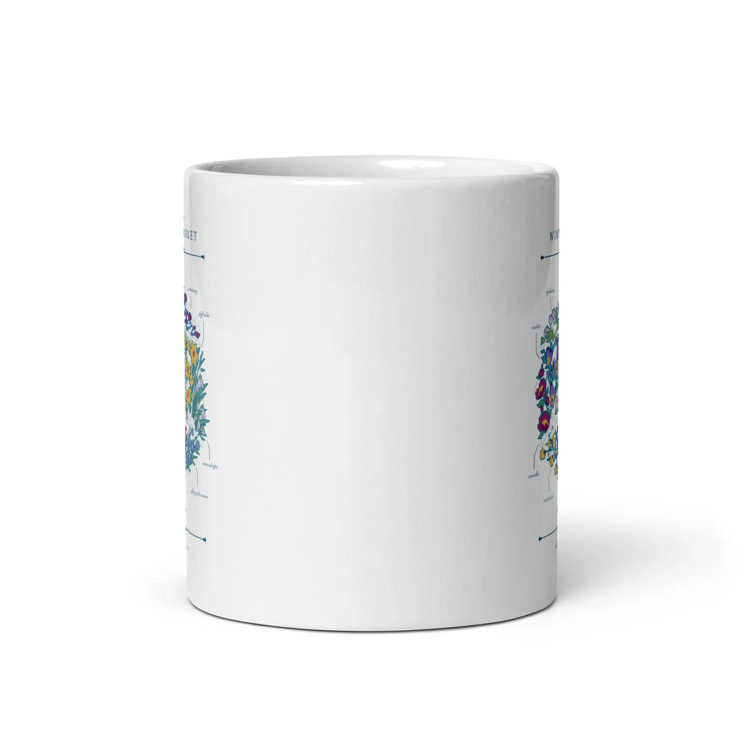 Roll A Crit Winter Floral d20 mok keramiek 11 oz