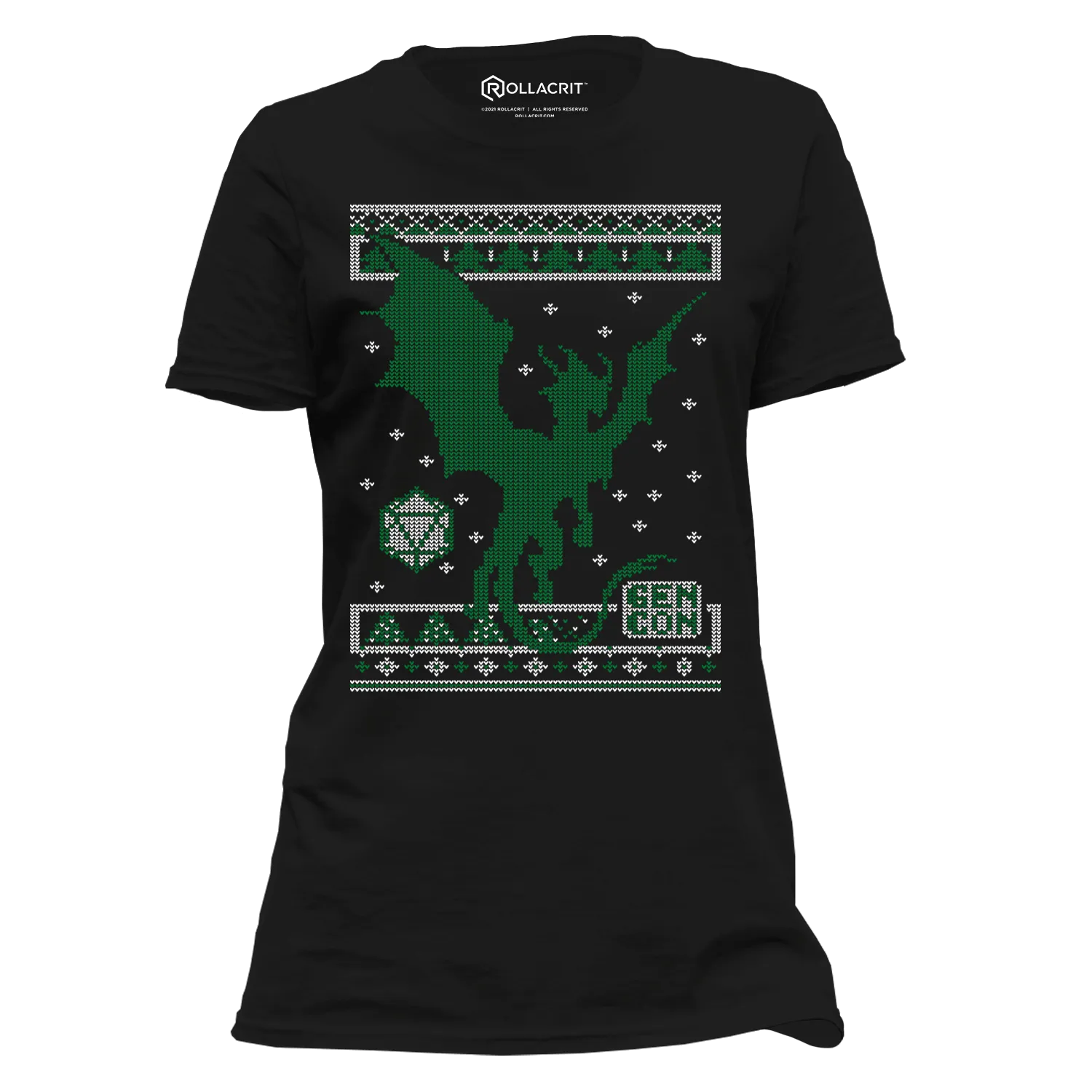 Roll A Crit Gen Con Holiday T-shirt relaxed zwart M