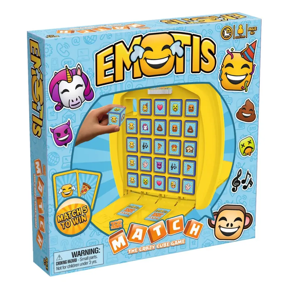 Top Trumps Match Emotis kubusspel 5 op rij