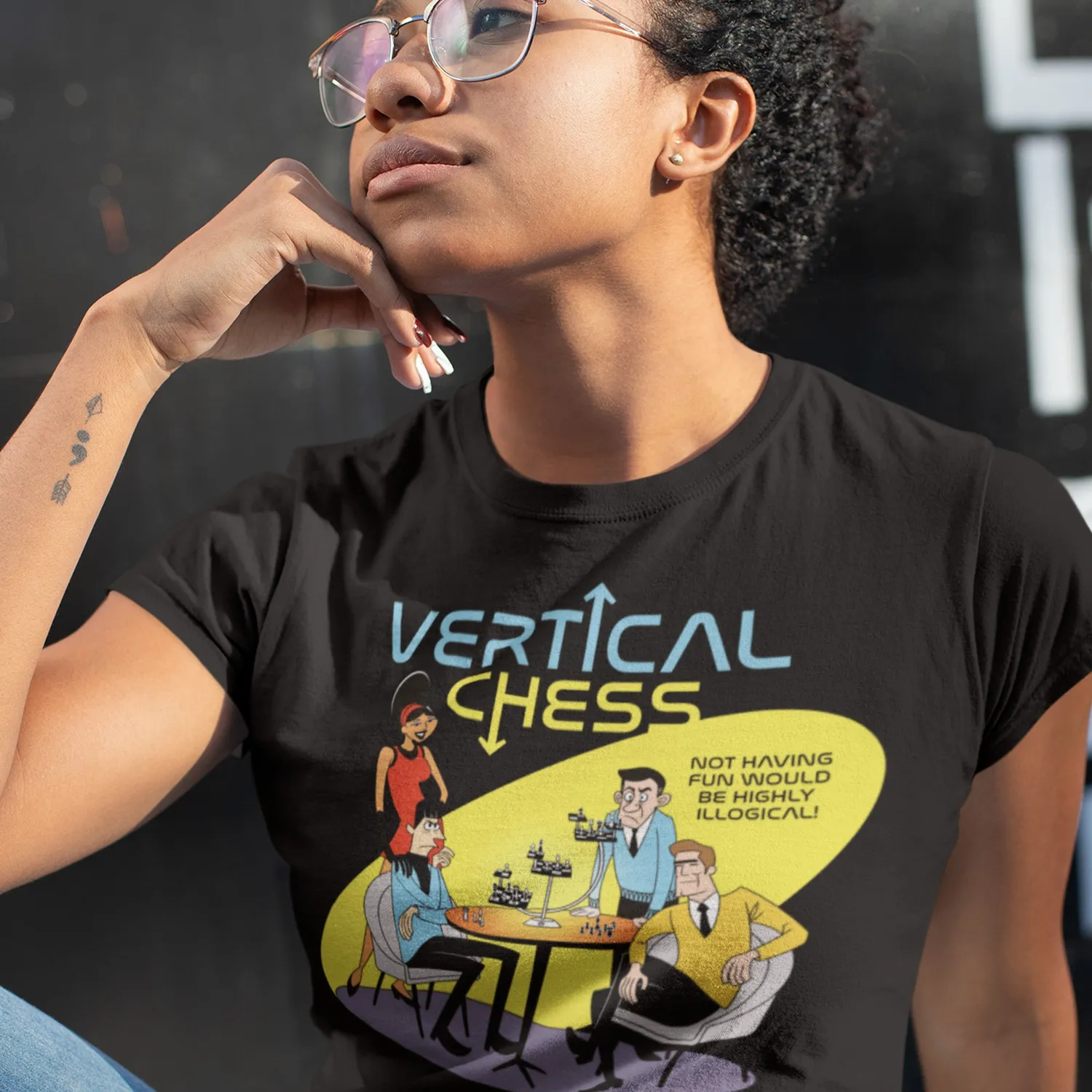 Roll A Crit Vertical Chess Femme T-shirt dames katoen S-3XL