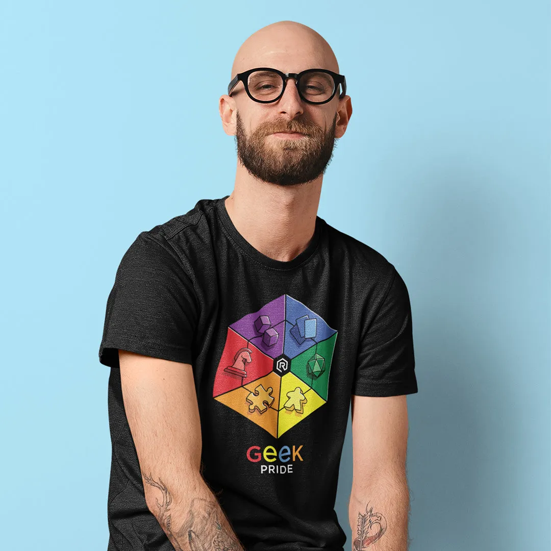 Roll A Crit Geek Pride 2025 T-shirt navy katoen