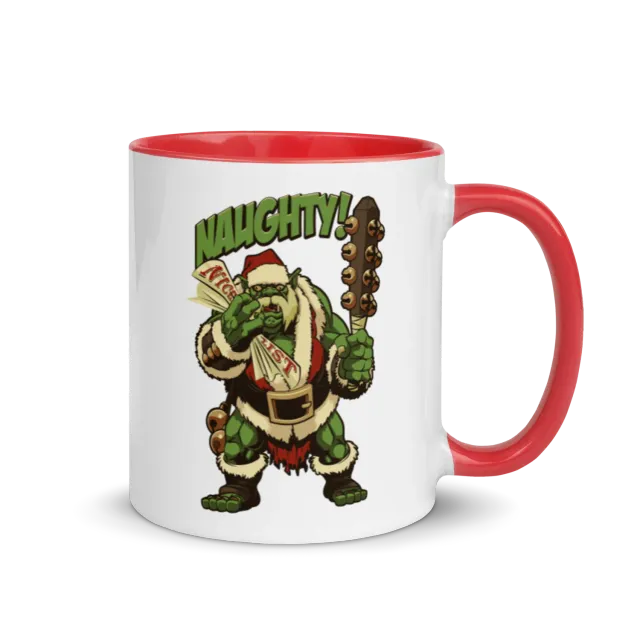 Roll A Crit Holiday Naughty Ogre mok keramiek 11oz