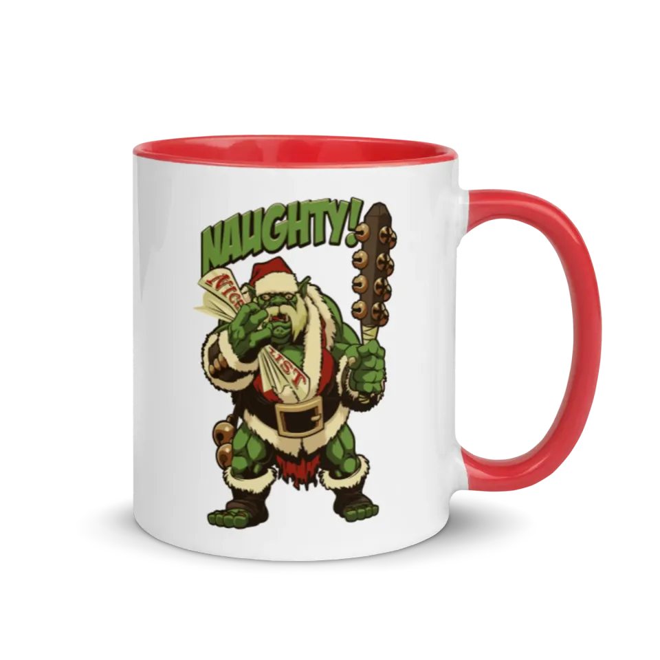 Roll A Crit Holiday Naughty Ogre mok keramiek 11oz