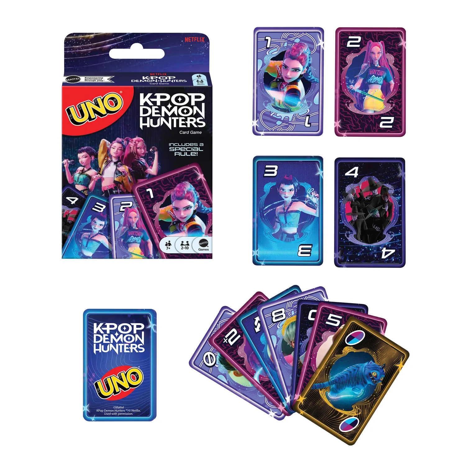 UNO KPop Demon Hunters kaartspel filmdeck 7+ jaar
