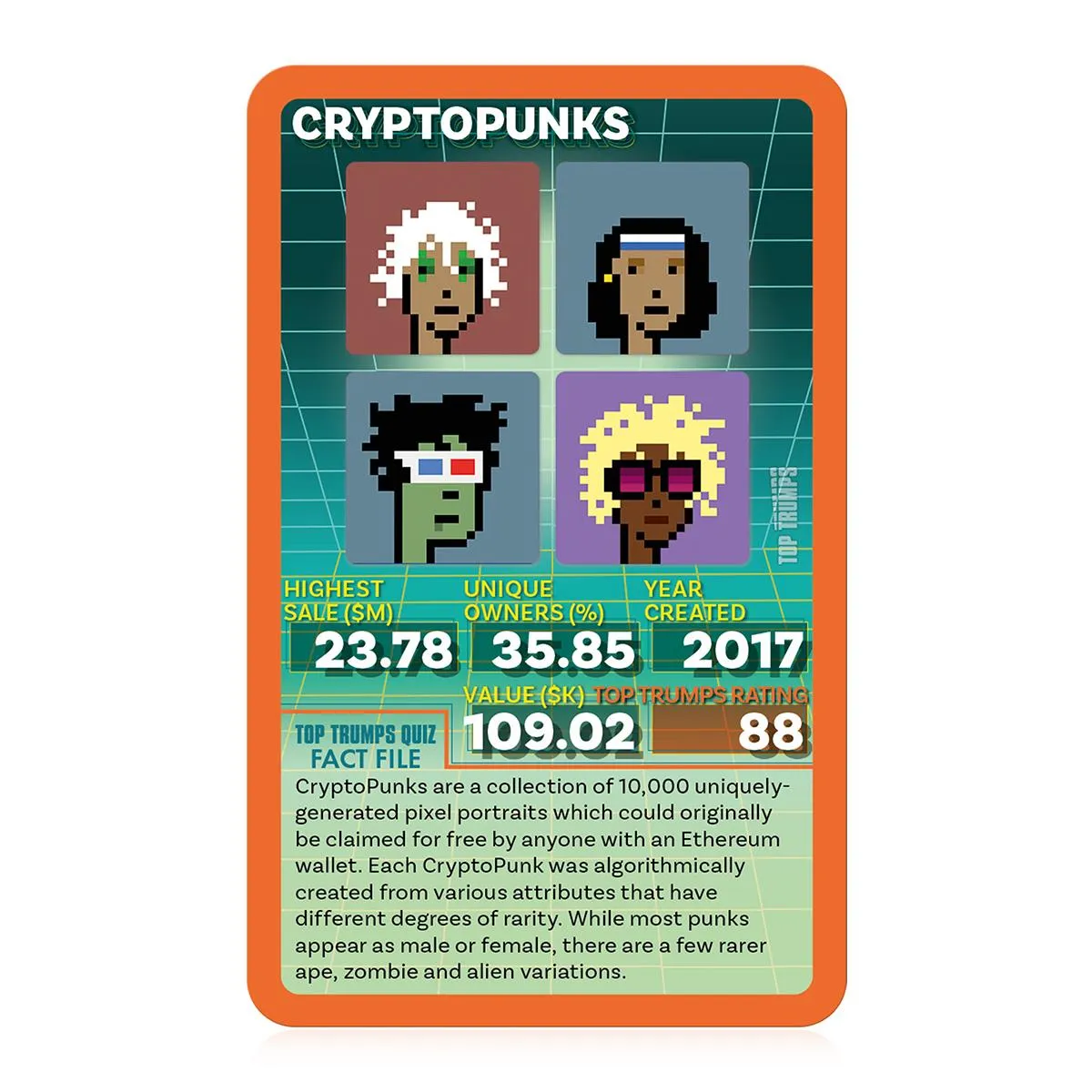 Top Trumps Gen Z Guide to NFTs kaartspel 30 kaarten NFT