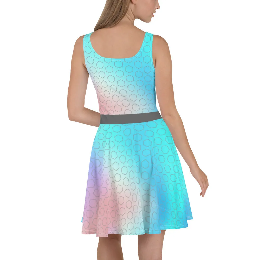 Rollacrit Hex Rainbow skaterjurk dames polyester