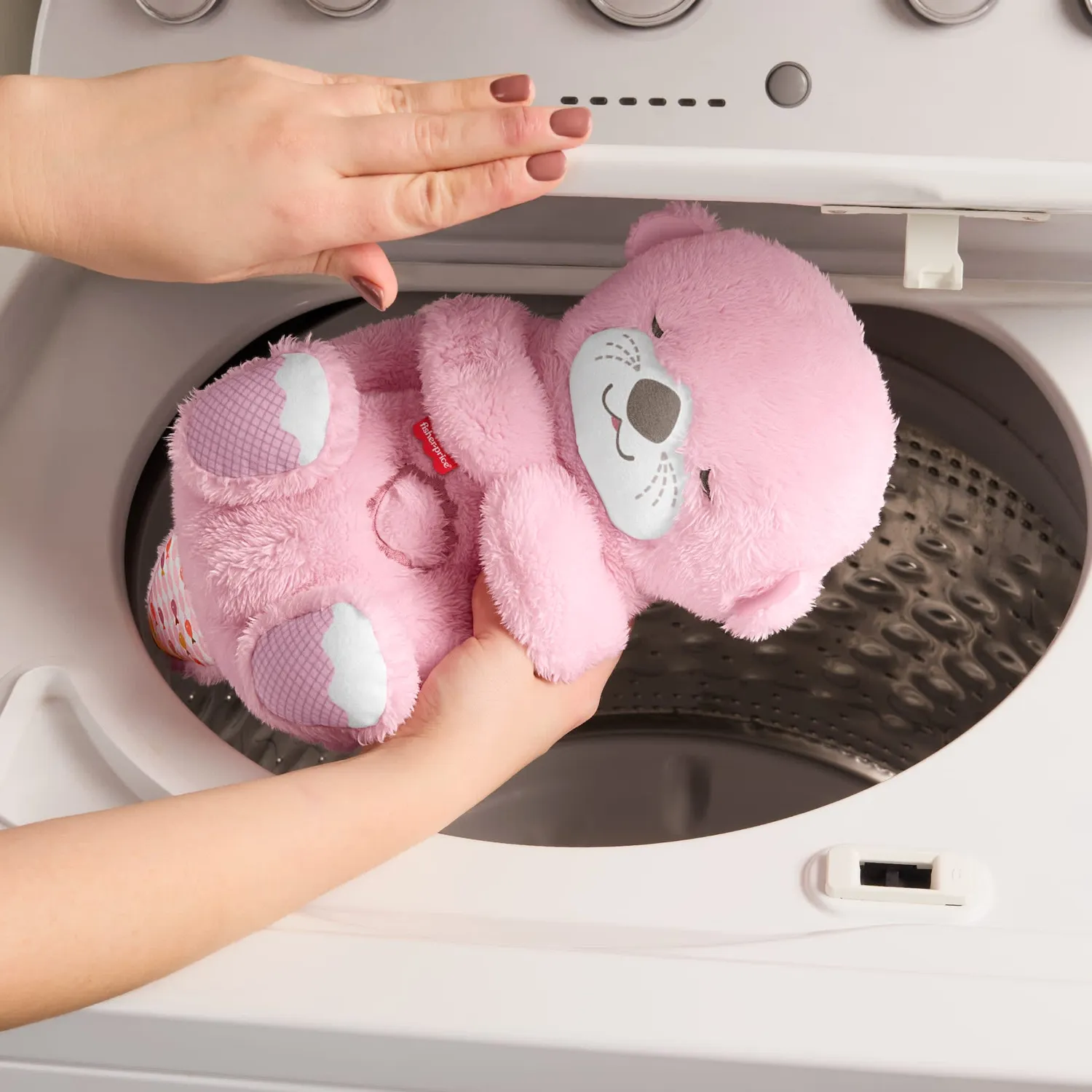 Fisher-Price Knuffelotter nachtlampje roze ademhaling muziek