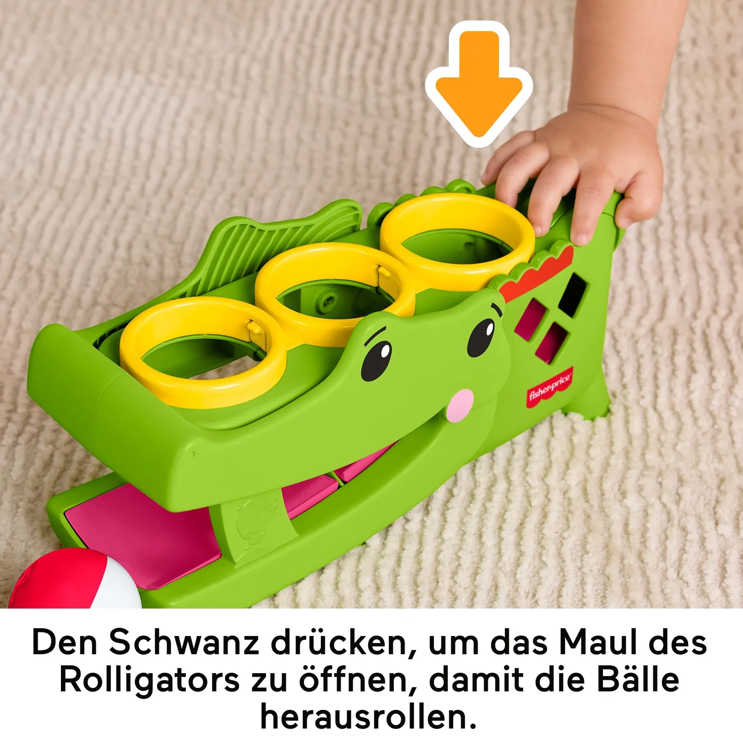 Fisher-Price Sitz- und Klopf-Rolligator hamerbank babyspeelgoed