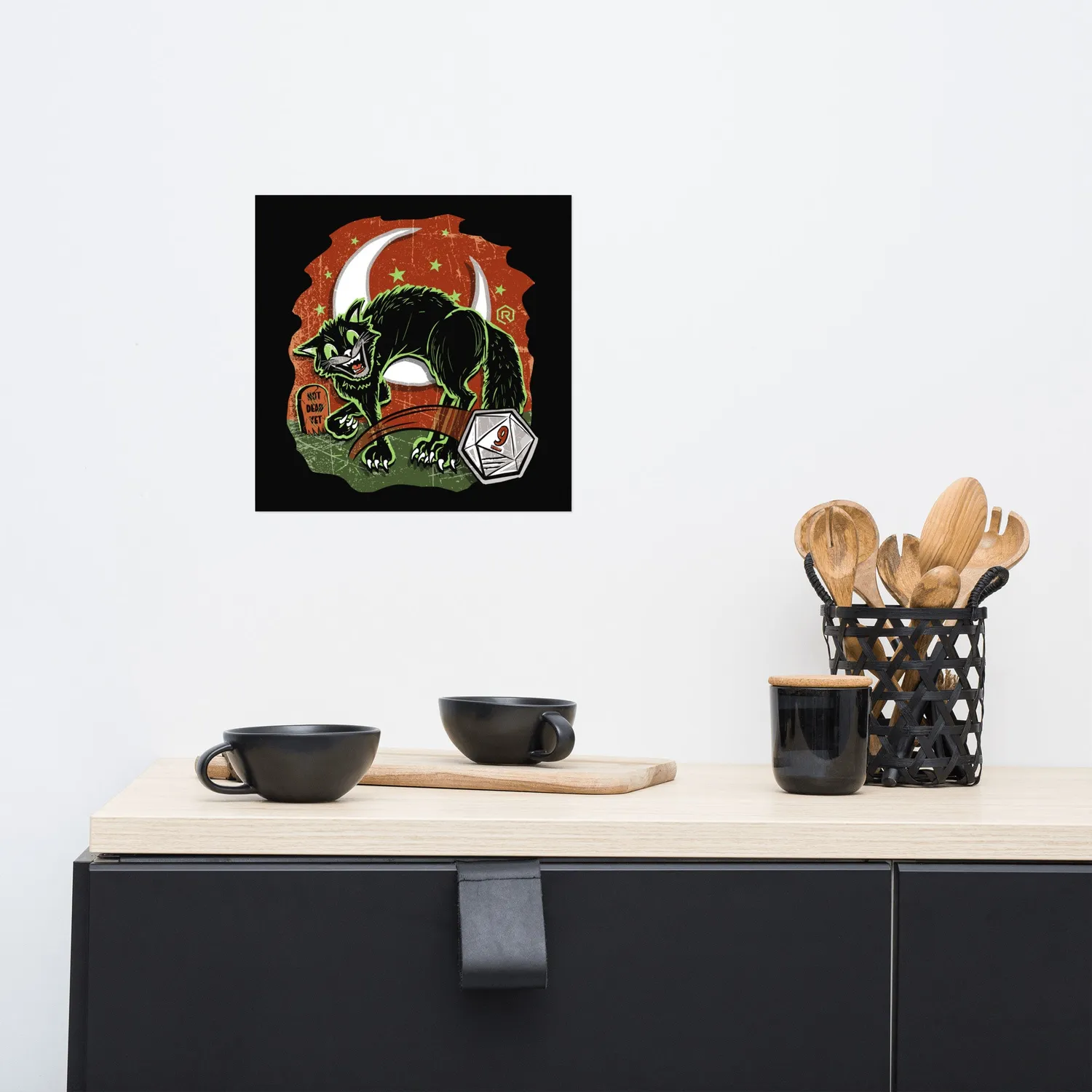 Roll A Crit Not Dead Yet poster kat 16x16 inch
