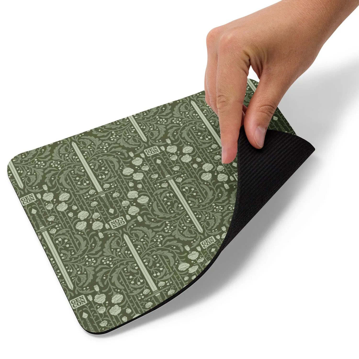 Gen Con Floral Sword muismat groen 18x16 inch