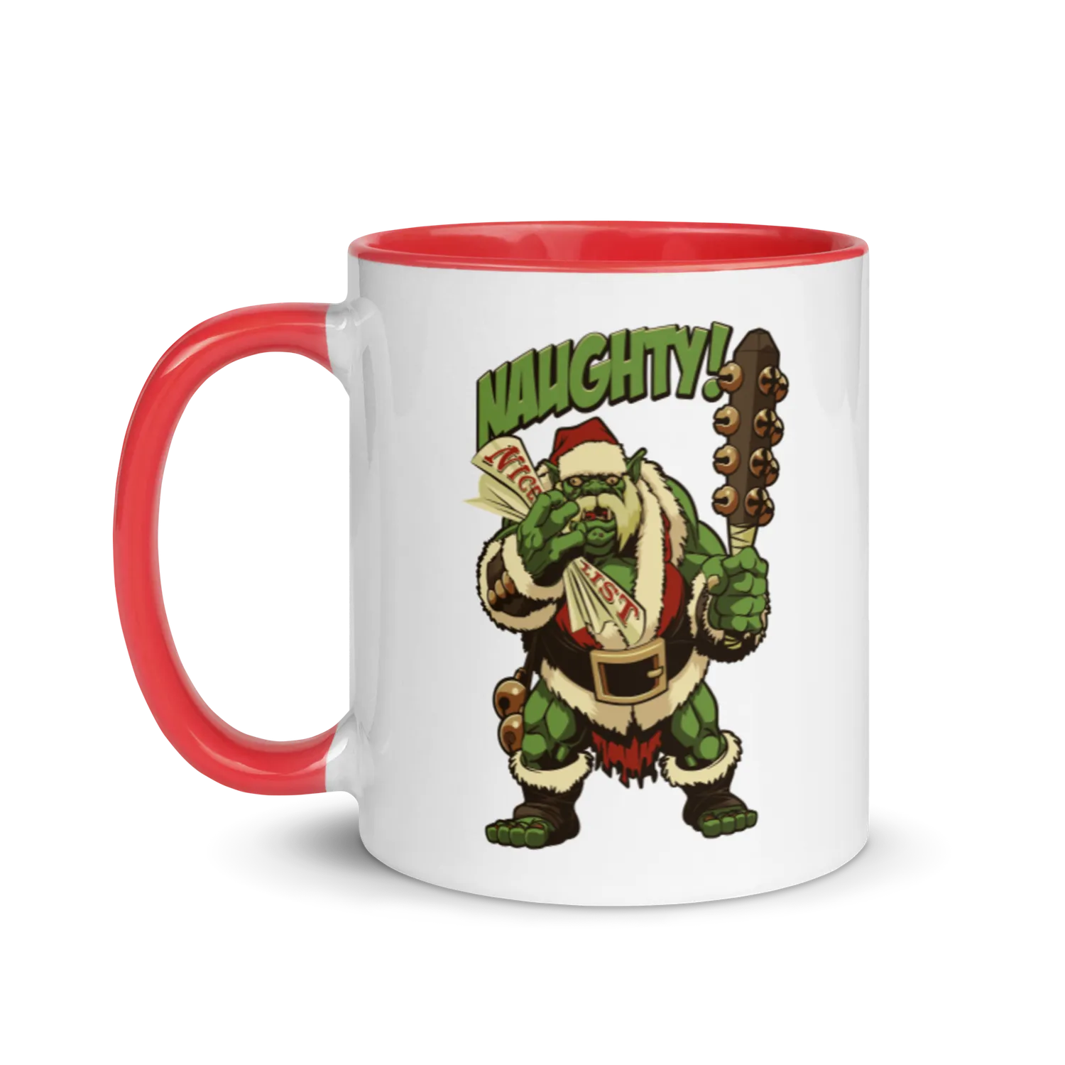 Roll A Crit Holiday Naughty Ogre mok keramiek 11oz