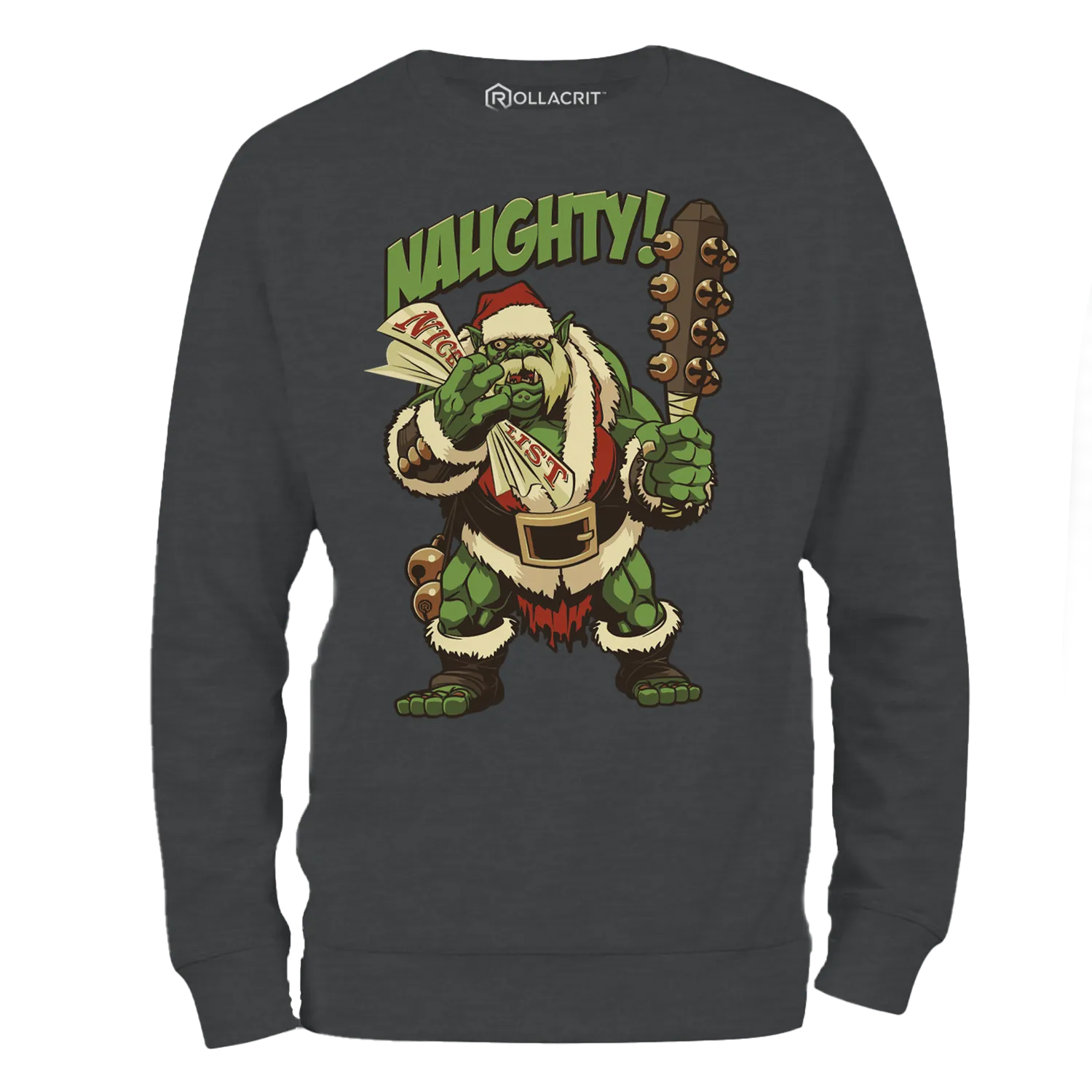 Roll A Crit Holiday Naughty Ogre sweater katoen rood S