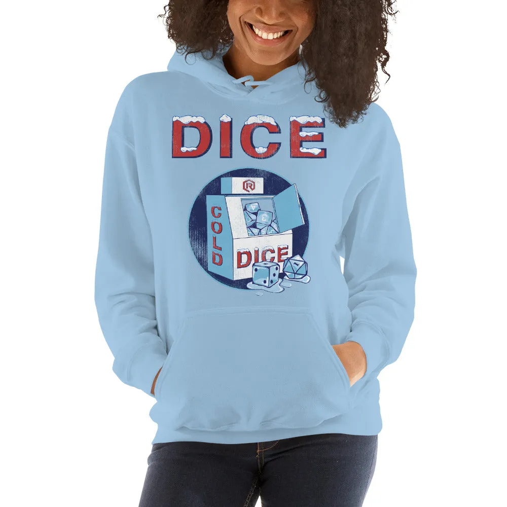 Roll A Crit ICE Dice hoodie lichtblauw katoen