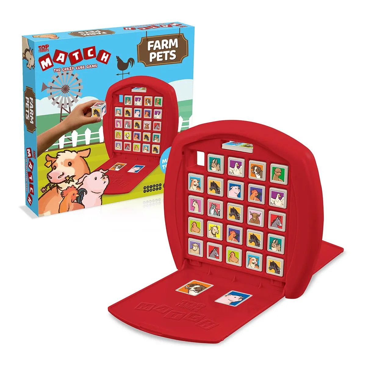 Top Trumps Match Farm Pets kubusspel 25 kubussen
