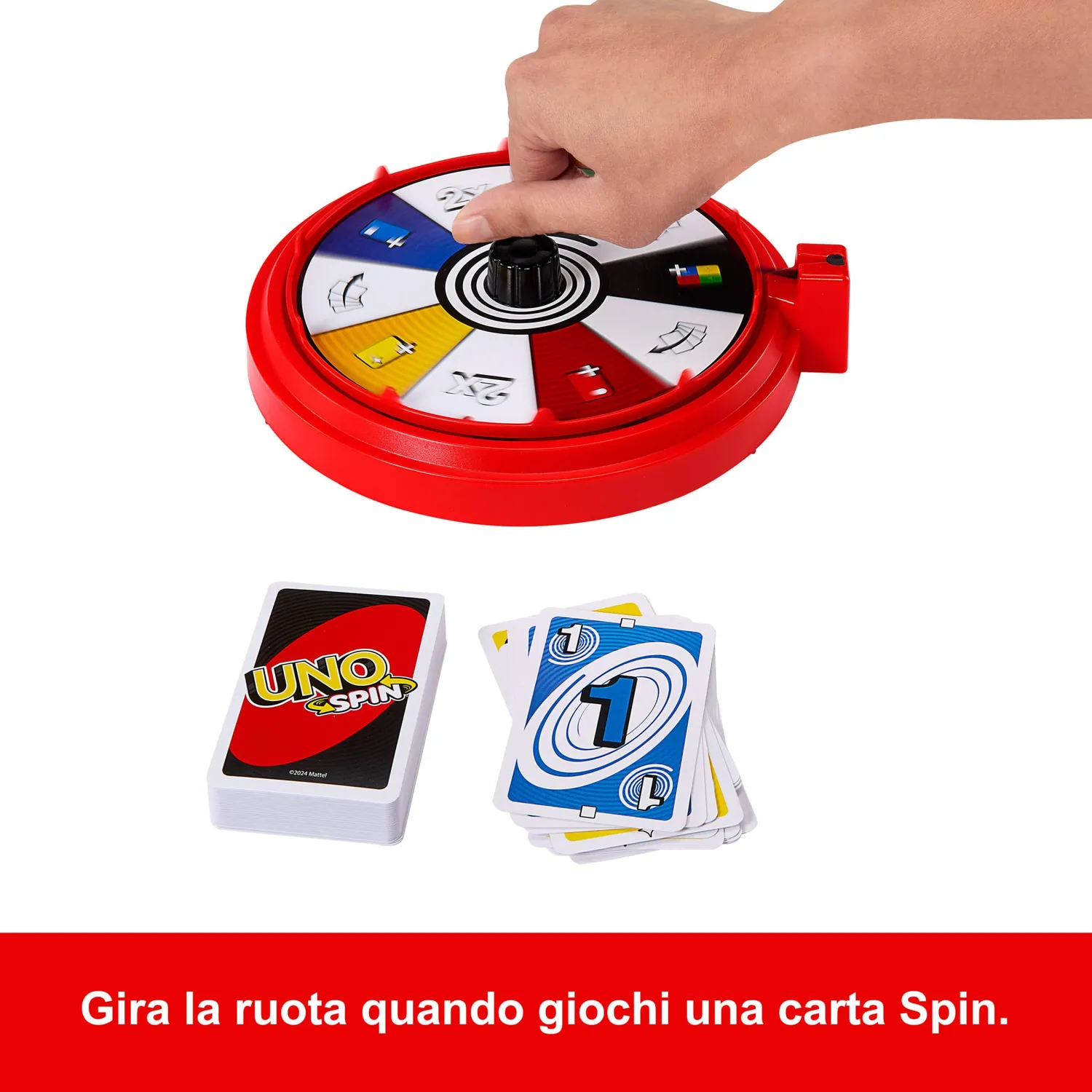 UNO Spin Kaartspel met Spinner 112 kaarten gezinsspel
