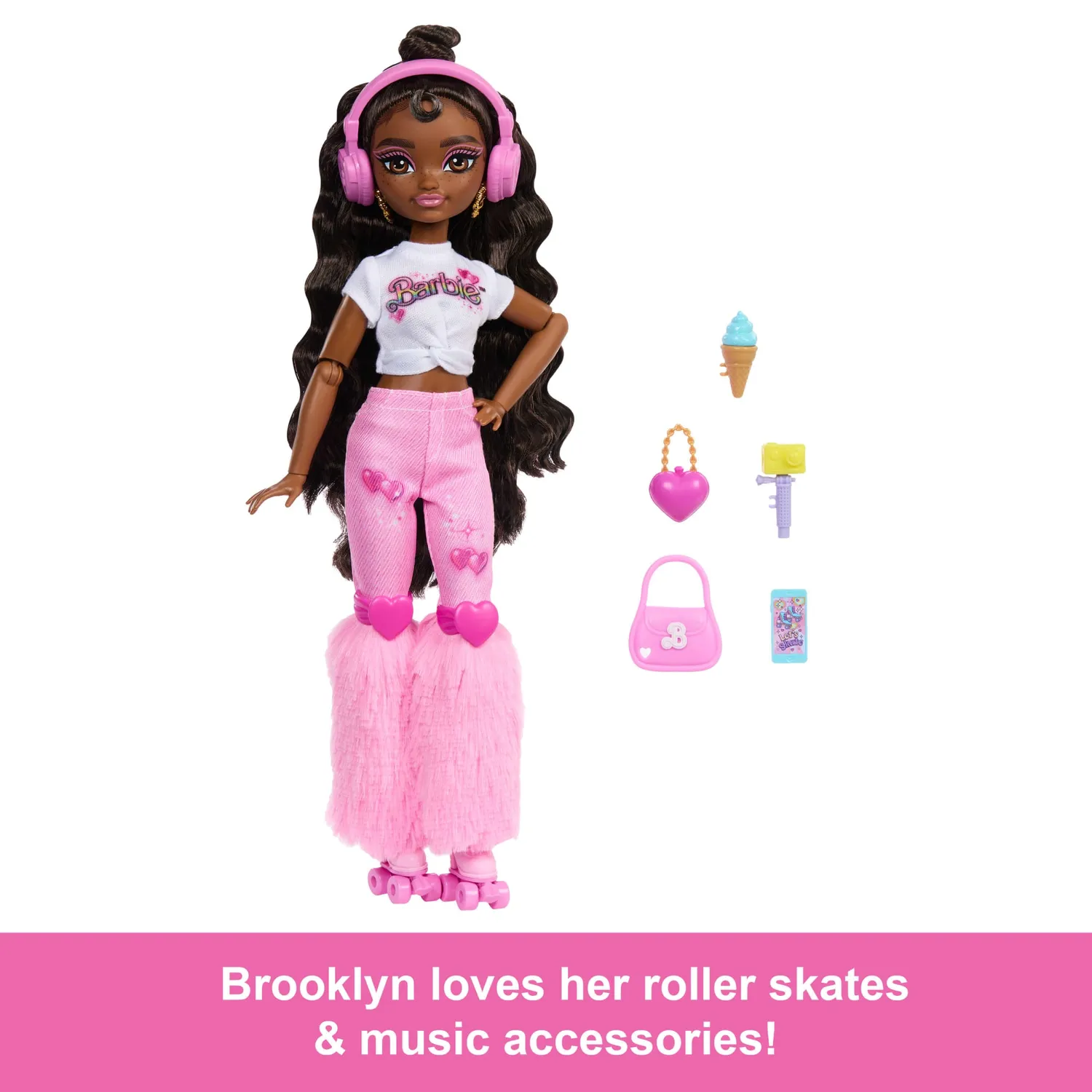 Barbie Dream Besties Brooklyn pop rolschaatsen 9 accessoires