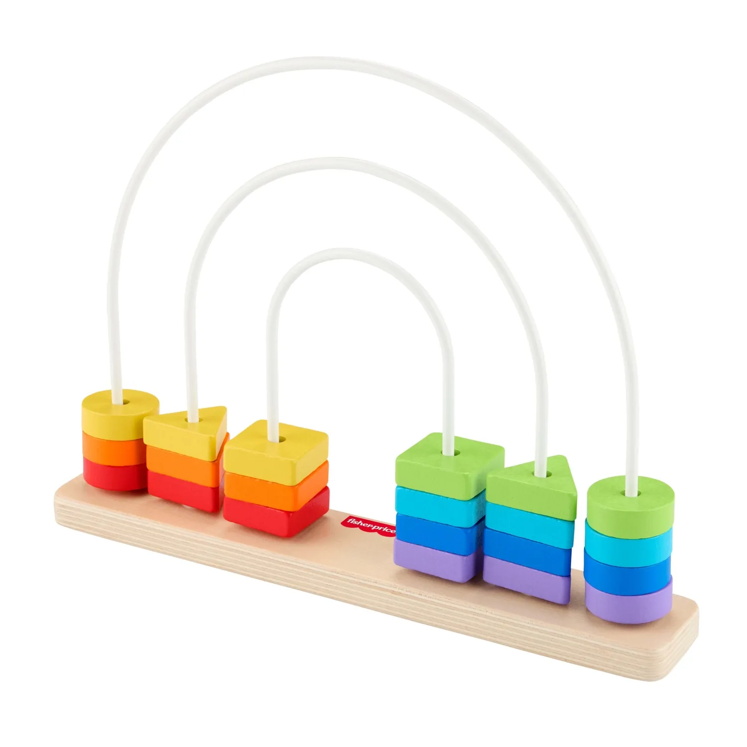 Fisher-Price Regenboog Houten kralen schuifspeelgoed 21-delig vanaf 1 jaar