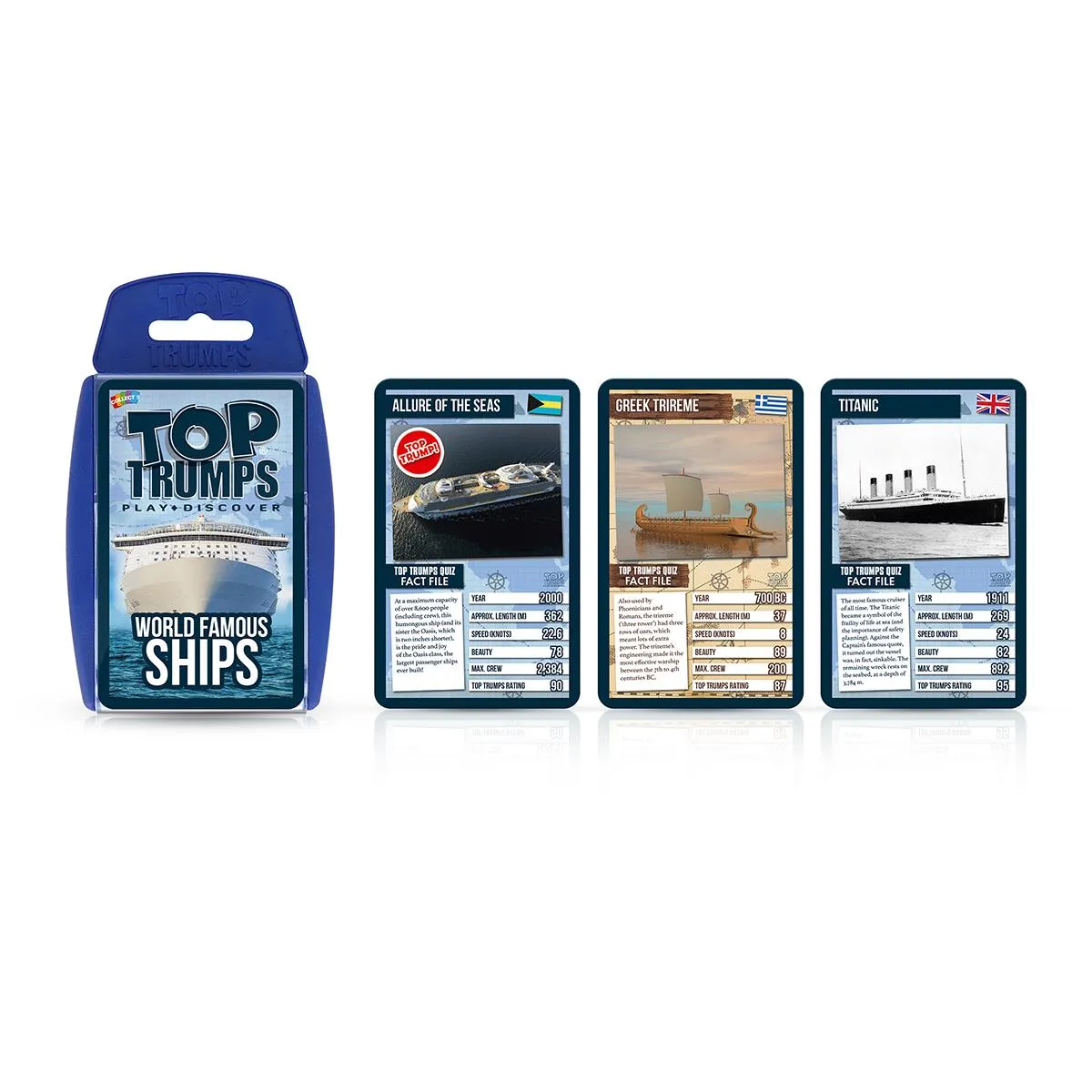 Top Trumps World Famous Ships kaartspel