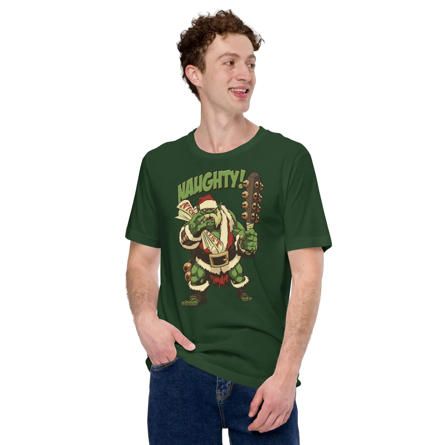 Roll A Crit Holiday Naughty Ogre T-shirt slim fit kerst