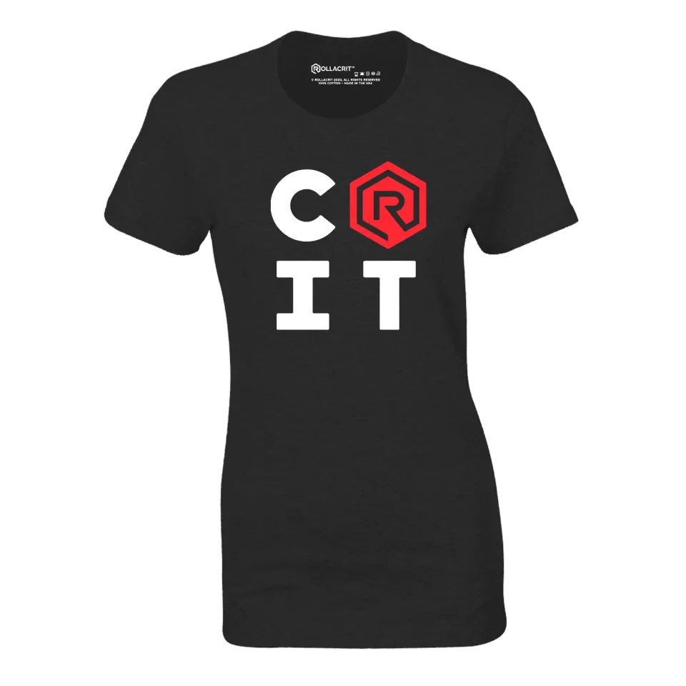 Roll A Crit CRIT Logo fitted T-shirt navy