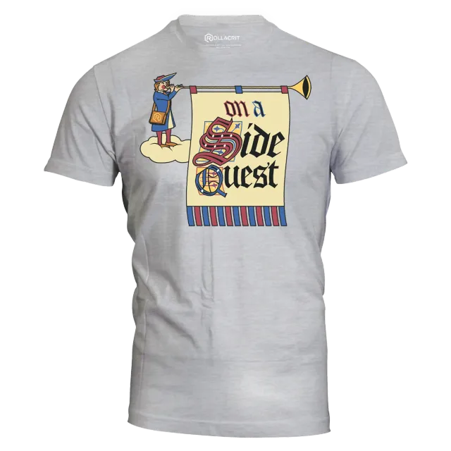 Roll A Crit On a Side Quest T-shirt statement katoen