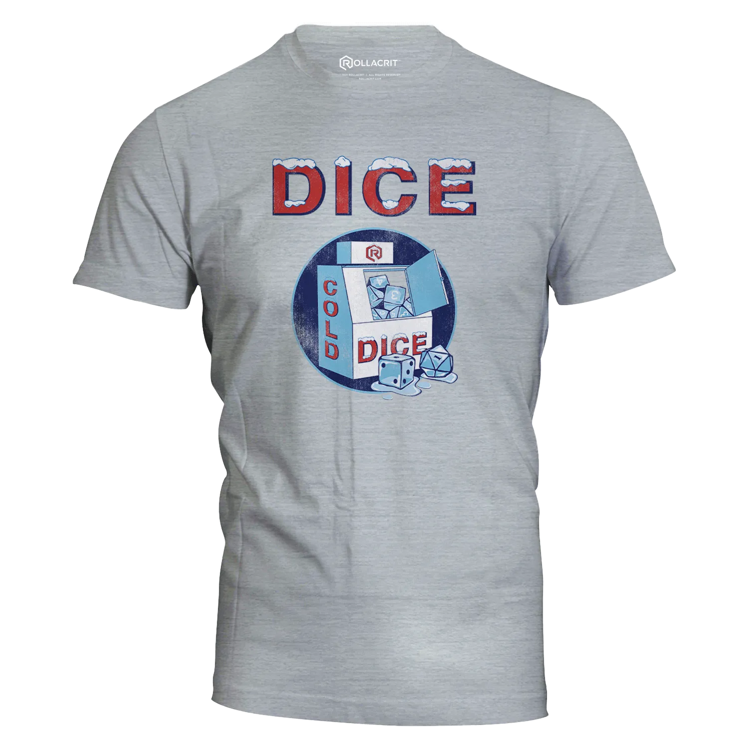 Roll A Crit ICE Dice T-shirt katoen unisex