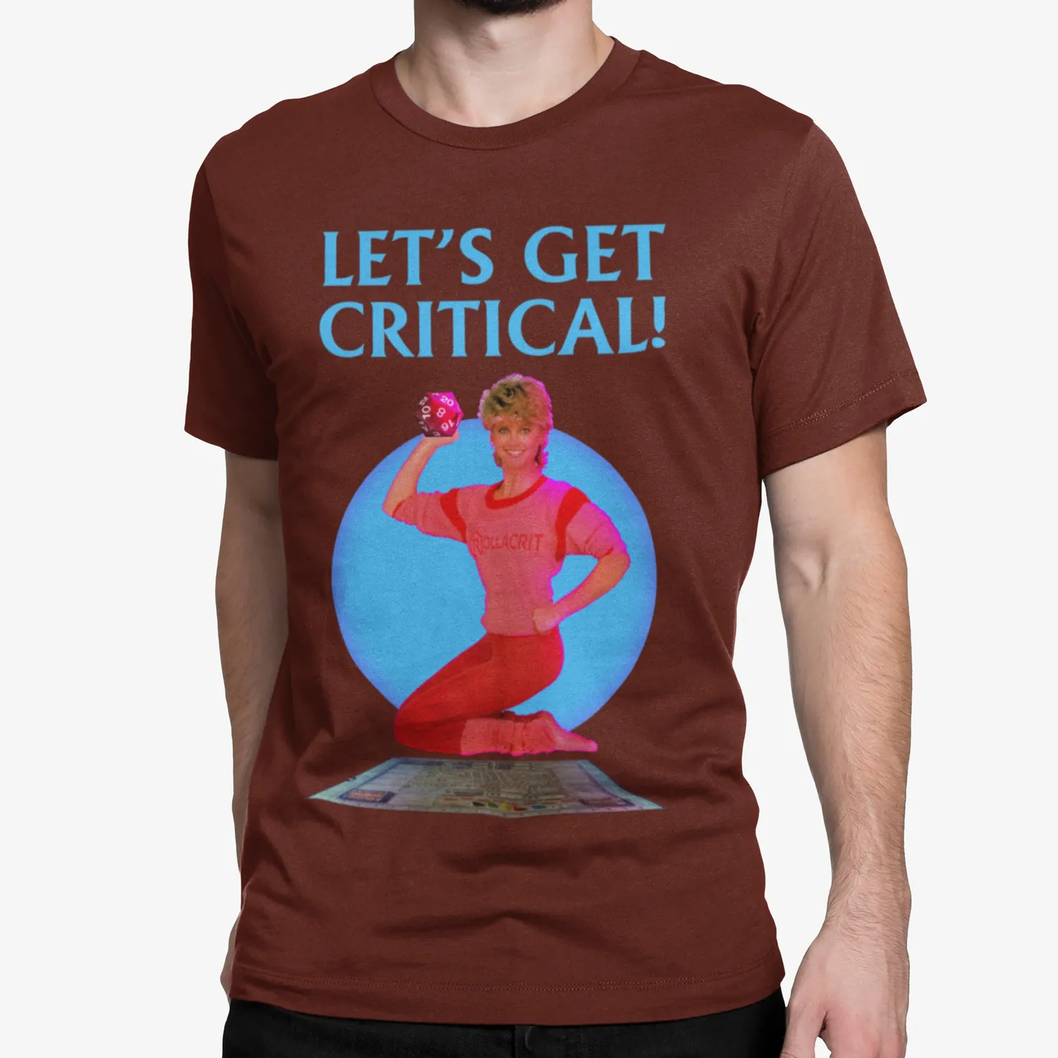 Rollacrit Let's Get Critical Slim Fit T-shirt bruin katoen