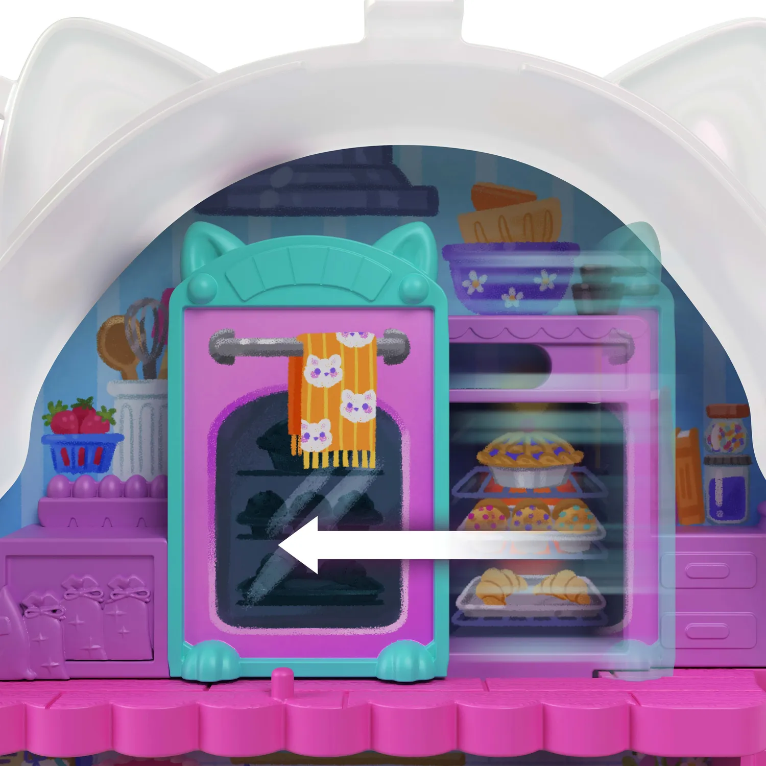 Polly Pocket Kitty Cake Compact speelset met pop en katten