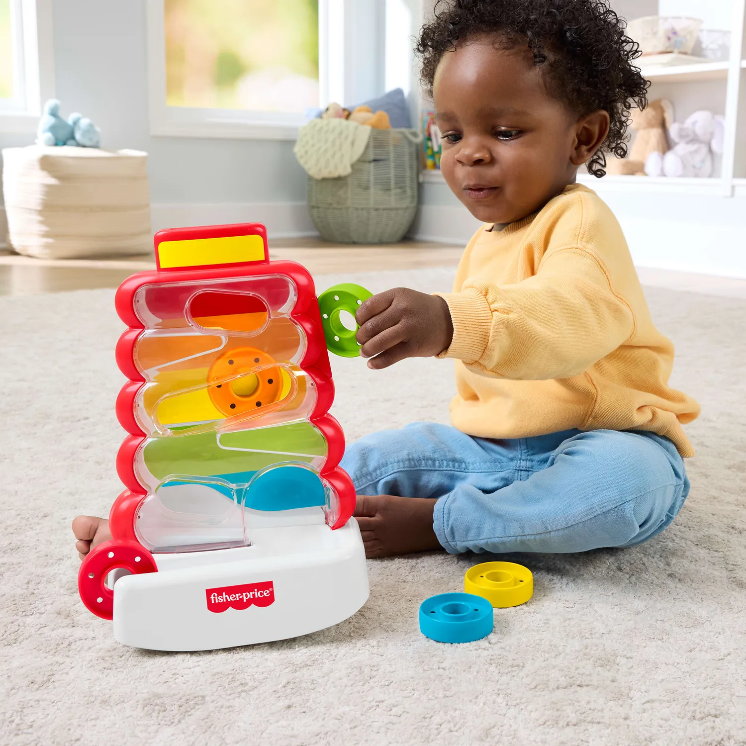 Fisher-Price Empile-Tout Rigolo stapelspeelgoed 5 ringen baby