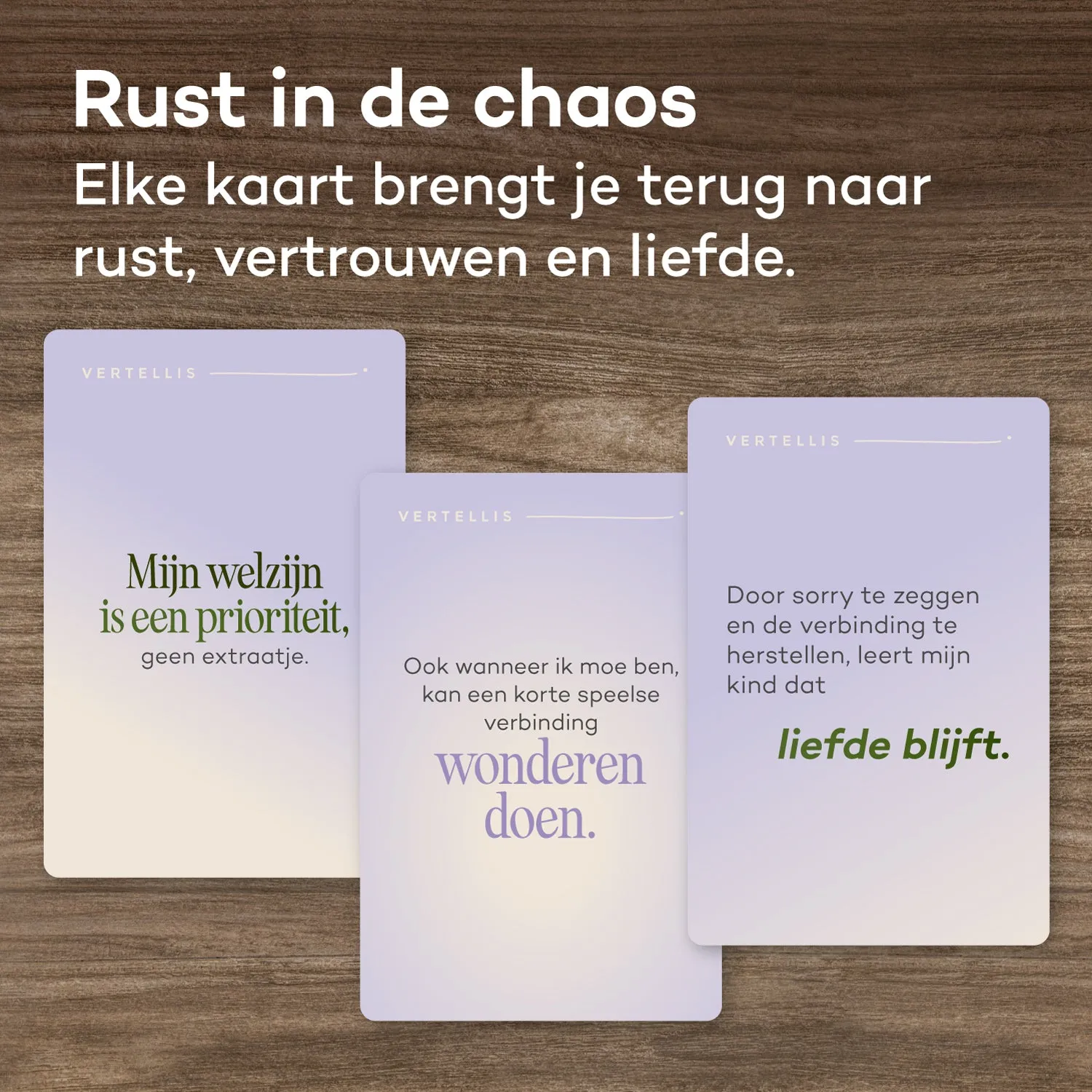 Vertellis Ouderkracht Deck kaartspel 112 kaarten voor ouders