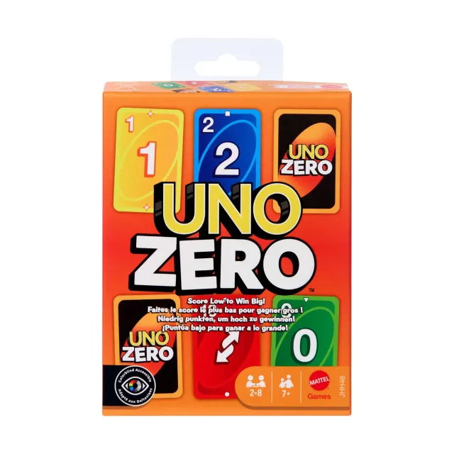 UNO Zero kaartspel met scoreblok 2-8 spelers tactisch