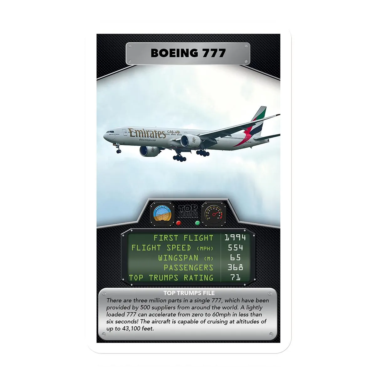 Top Trumps Planes kaartspel 30 kaarten vliegtuigen
